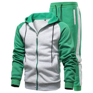 Ropa deportiva de invierno de 2 piezas para hombre, chándal con cintura y cordón para correr, trajes deportivos de marca privada, fabricante personalizable - Product Image 2