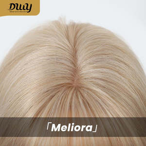 Meliora DWY 22-Inch MiraScalp Short-Length Straight <b>Blonde</b> <b>Wig</b> for Women 10 Inches Stretched Length Transparent Synthetic Fiber - Product Image 3
