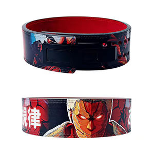 เข็มขัดยกน้ำหนักหนังสำหรับออกกำลังกายเข็มขัดหนังสำหรับงานหนักพิมพ์ลายโลโก้ - Product Image 3