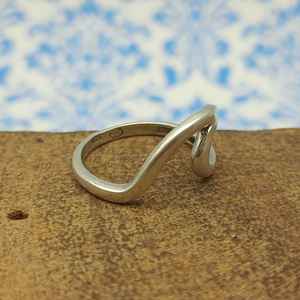 Anillo de bodas de plata de ley 925 hecho a mano con diseño ondulado atractivo de fábrica suministro directo al por mayor tienda en línea disponible - Product Image 3