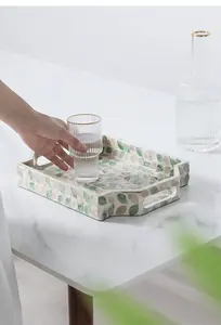 Plateaux de service de luxe en nacre de haute qualité, meilleure vente, fabriqués à la main du vietnam - Product Image 4