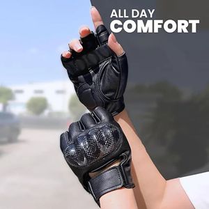 Venta al por mayor de guantes de moto de cuero personalizados Guantes Térmicos de motocicleta verano guantes de motorista para hombres y mujeres protección completa de los dedos - Product Image 4