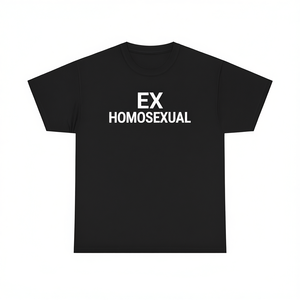 Camiseta Ex Homosexual de manga corta con cuello redondo, unisex, para adultos, regalo promocional - Product Image 3