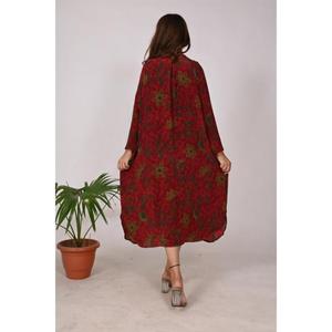 Vestido de seda crepé indio hecho a mano estilo bohemio para mujer diseño suave, ligero y elegante para ropa de fiesta o Resort - Product Image 5