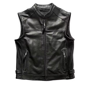 Nouvel arrivage de gilet en cuir léger pour hommes Tissu respirant de haute qualité Top Type Hiver Logo Gilet en cuir à quantité minimale de commande basse - Product Image 1