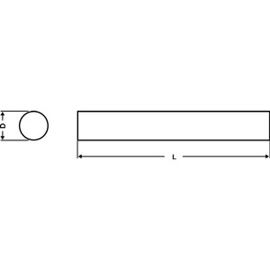 WILKE HSS-EW9Co10 1.3207 Herramienta de Torneado Redonda DIN 4964 Forma A de 200 mm de Longitud 16 mm - Product Image 3