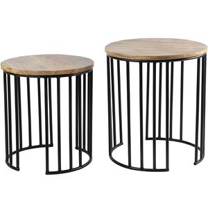 ชุดโต๊ะกาแฟซ้อนกันแบบสแกนดิเนเวียน ท็อปหินอ่อน โครงโลหะสีทอง โต๊ะข้างสไตล์ฟาร์มเฮาส์ สำหรับห้องนั่งเล่นและเฟอร์นิเจอร์ภายในบ้าน - Product Image 3