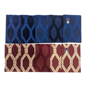 Tapis d'intérieur moderne en laine fait main, à texture haute et basse, motif géométrique en treillis de corde, écologique, pour salon - Product Image 1