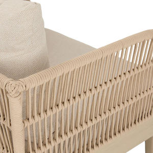 Outdoor <b>Arm</b> <b>Chair</b> Waterproof UV Resistant <b>with</b> Woven Rope and Cushion Garden Furniture Wholesale Supplier - Product Image 5