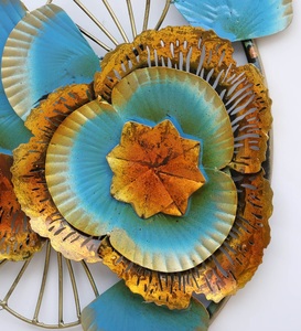 Office Wall <b>Decorative</b> Flower Aluminium Iron Wall Art <b>for</b> Home Office Living Room Bedroom Room Indoor Outdoor Hanging Wall Art - Product Image 5