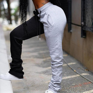 Leggings empilés Joggers pantalons de survêtement empilés pantalons froncés pour femmes Femme pantalons de survêtement pantalon taille haute Yoga Legging - Product Image 6