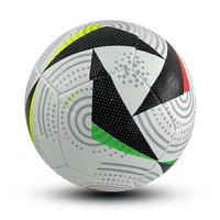 Ballon de football Factory Soccer Max SMX-001, blanc, en cuir PU souple, laminé, hybride, cousu à la machine, tailles 5, 4 et 3, bon prix