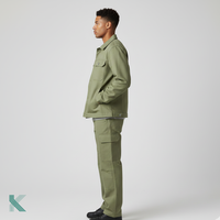 Conjunto de Ropa Exterior para Hombre de Alta Calidad, 100% Algodón Ripstop, Estilo Trabajo de Invierno, Diseño Sólido, Suave, Duradero y Transpirable