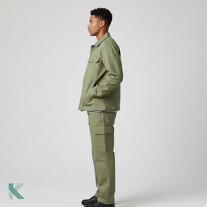 Ensemble de vêtements d'extérieur pour homme de style vêtements de travail d'hiver, en tissu ripstop 100% coton de haute qualité, motif uni, doux, durable et respirant - Product Image 2