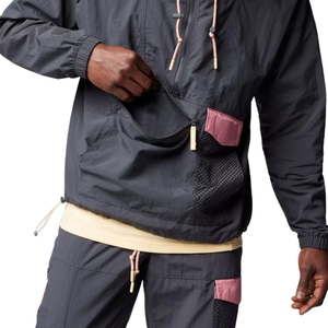 Chaqueta Anorak ligera personalizada de alta calidad, ropa de calle de Color Patchwork con estilo fresco impermeable decorado con piel - Product Image 3