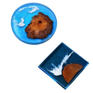 Sous-verres UNIQUES en bois de noyer et résine époxy pour la décoration de la maison Sous-verres en bois de luxe personnalisés pour boisson - Product Image 4