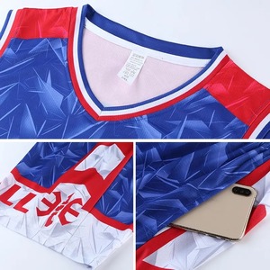 Logo imprimé par Sublimation rouge blanc uniforme de basket-ball pas cher nouveau maillot de basket-ball réversible - Product Image 3