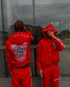 Ensemble de vêtements de sport brodés à fermeture éclair personnalisés Sweat à capuche et short en nylon neutre avec patchwork brodé pour hommes Survêtement unisexe - Product Image 2