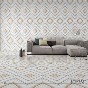 Baldosa de Porcelana de 600 mm x 600 mm, Diseño de Mármol, Acabado Mate, Producto Indio, para Interiores y Exteriores, Jardín, Restaurante - Product Image 3