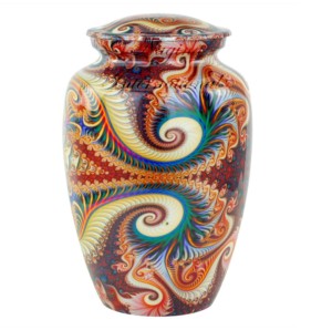 Hermosas urnas de cremación de aluminio de mariposa blanca para cenizas de adultos Venta caliente Urnas Ashe humanas grandes Urnas de dolor de colores hermosos - Product Image 2