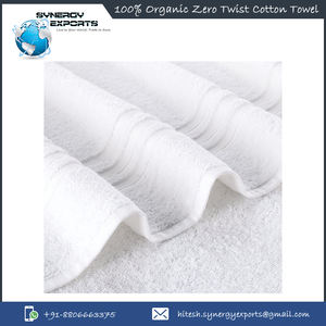 Toallas de baño de algodón con giro cero orgánico, toallitas suaves y absorbentes, el mejor proveedor a granel de la India, venta al por mayor, 100% - Product Image 6