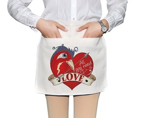 Cintura medio corto Restaurante Camarero delantal con bolsillo Bar B Q delantal - Product Image 5