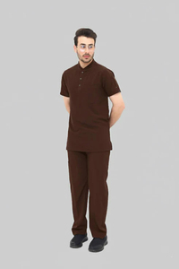 Ensemble de vêtements de travail pour infirmiers, hommes et femmes, extensible dans 4 directions, uniforme médical, coupe athlétique, respirant, vêtements de travail pour hôpital - Product Image 3