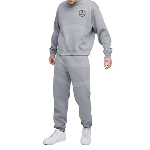 Ensemble de survêtement d'hiver pour homme en coton doux, avec sweat à capuche ample et pantalon ample à cordon de serrage, style streetwear - Product Image 1