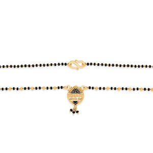 Collar Mangalsutra Moderno en Oro Amarillo para Mujer con Perla Certificada IGI, Joyería de Boda - Product Image 5