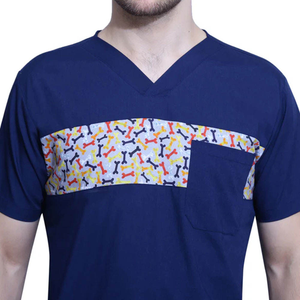 UNIFORM CRAFT Ensemble de blouse et de bonnet en tricot écologique unisexe pour vétérinaires/vétérinaires, médecins, infirmières, imprimé Bone Collector, taille 2XL - Product Image 2