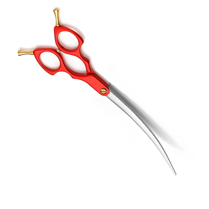 Ciseaux de toilettage pour animaux de compagnie de qualité supérieure en acier métallique lame tranchante incurvée ciseaux de toilettage de cheveux de barbier pour le toilettage d'animaux de compagnie - Product Image 3