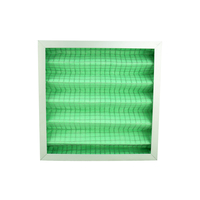 Filtre à air plissé F6 à efficacité moyenne, personnalisable, haute capacité, avec cadre en acier galvanisé, maille composite de 20 mm à 90 mm