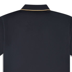 Polo de algodón 100% de gama alta para hombre, tela personalizable con patrón sólido, ecológico, oscuro, talla 6XL, diseño de piqué liso negro - Product Image 5