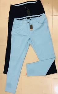 กางเกงเอวสูงสำหรับผู้หญิงเอวสูงมีซิปสีพื้นใส่ได้พอดีกับฤดูหนาว - Product Image 3