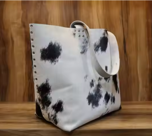 Bolso de mano de cuero de vaca occidental genuino Bolso de hombro de mujer de moda con bolso de cubo de mujer de piel natural - Product Image 2