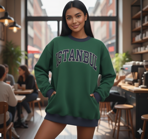 Sweat-shirt à col montant en coton lourd avec logo personnalisé pour femmes, vêtements de rue, impression de sweat-shirts pour femmes - Product Image 1