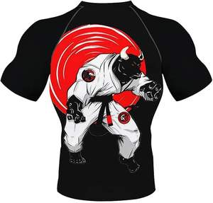 Nouvelle impression par sublimation de haute qualité Rash Guard vente en gros Bjj Rash Guard à manches courtes pour hommes Rash Guard pour hommes - Product Image 5