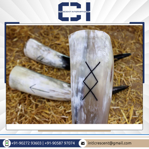 Verres en verre faits à la main de superbe qualité conçus sur mesure corne à boire animale Viking naturelle polie artisanat naturel marché bas - Product Image 3