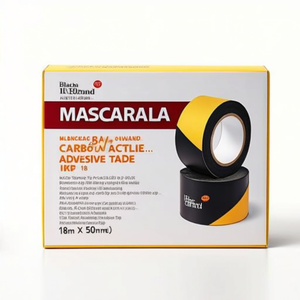 Cinta Adhesiva Antideslizante Negra/Amarilla para Oficina, 18m X 50mm, Marca IKS - Product Image 3
