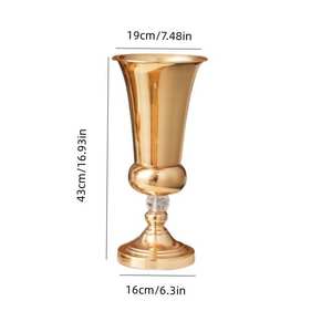 Florero de Metal, Centro de Mesa de Lujo, Decoración del Hogar, Eventos de Boda, Vestíbulo de Hotel, Sala de Estar, Exhibición Floral Decorativa, Soporte de Arte - Product Image 3