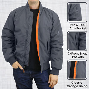 Blouson aviateur moderne pour hommes intérieur doux et chaud conçu pour les activités de plein air travail voyage et confort et durabilité en toute saison - Product Image 2