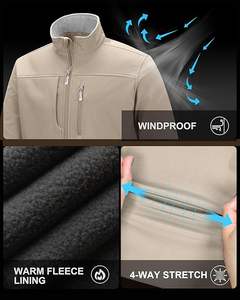 Chaqueta Softshell impermeable para hombre, cortavientos con forro polar cálido, carcasa suave ligera para viajes, senderismo, chaquetas de Golf - Product Image 6