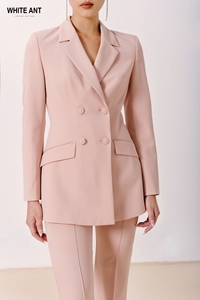 Blazer Formal de manga larga para mujer, 4 botones para damas de oficina, HELMER, BLAZER con muescas, 85% de poliéster, 15%, Spandex, conjunto para mujer - Product Image 5