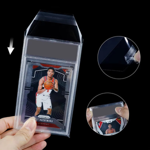 Premium Hard PVC <b>Card</b> <b>Holder</b> 4 Inch Protective Sleeve for Collectibles Laser Printing Design - Product Image 1