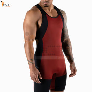 Vente chaude hommes maillots de lutte 100% Polyester tissu maillots de lutte confortable entièrement Sublimation maillots de lutte - Product Image 3