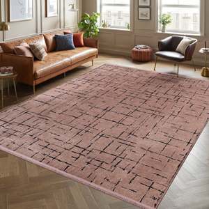 Tapis d'intérieur en chenille douce Netline Home NT201, lavable en machine, marron-NT201-Marron - Product Image 5