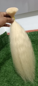 Extensions de cheveux blonds indiens Remy en vrac de qualité exceptionnelle donneur unique brut naturel pour les extensions de cheveux crus - Product Image 4