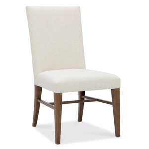 Chaise de salle à manger rembourrée moderne avec pieds en bois massif, chaise latérale en tissu pour restaurant, hôtel, maison, salle à manger - Product Image 1