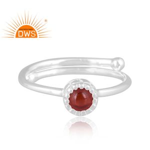 Best Selling Fine Sterling <b>Silver</b> Natural <b>Garnet</b> Gemstone Stackable <b>Ring</b> Jewelry For Women Gift For Her - Product Image 2