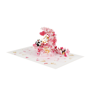 การ์ดวาเลนไทน์ทำด้วยมือ3D ป๊อปอัพแมวของขวัญกระดาษสำหรับคู่รัก - Product Image 6